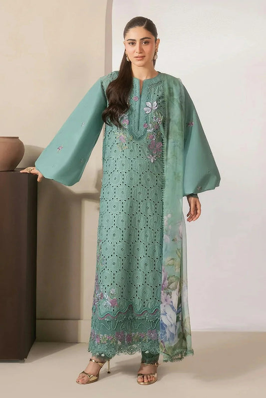 Elaf - E Craft Chikankari With Chiffon Dupatta - EHC-1B WILLOW - Unstitched
