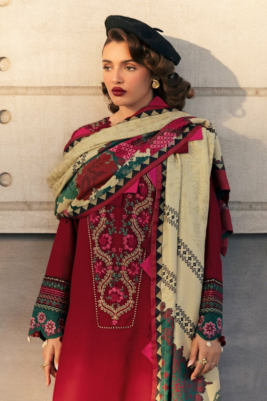 Charizma - Poshima Embroidered Peach Leather Collection Vol 4 - PSW5-24 - Unstitched