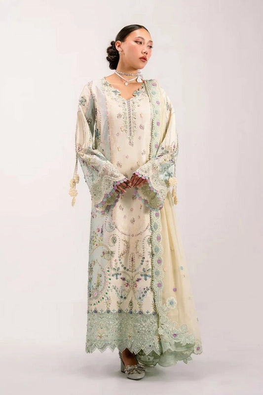 Qalamkar - Luxe Silk - QSL-01 AZURE - Unstitched