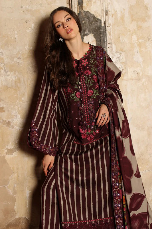 Charizma - Combination Embroidered Linen Collection Vol 1 - CCW7-02 - Unstitched