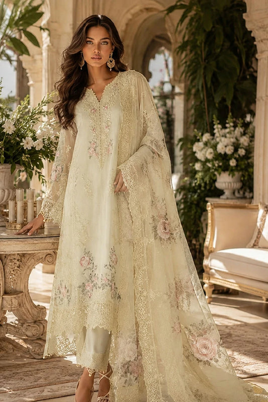Noor by Saadia Asad - Nooriyah Luxury Embroidered Chiffon - Design 05 - Unstitched