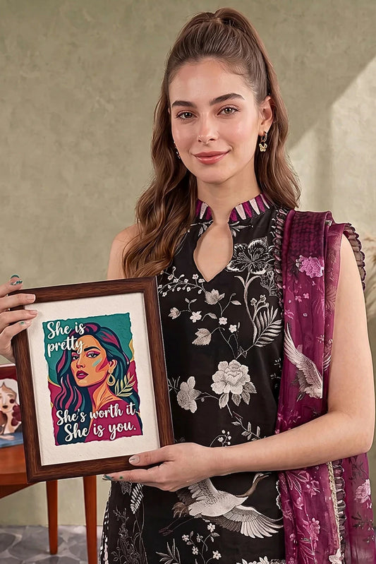 Asifa & Nabeel - Cambric Printed - Sasha (CU26-08) - Unstitched
