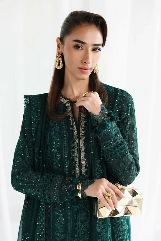 Qalamkar - Chiffon - QCC-05 JANAAN - Unstitched