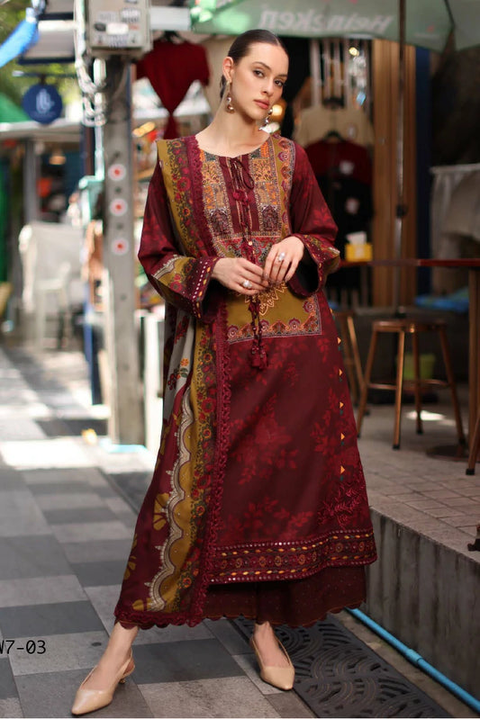 Charizma - Aniiq Embroidered Printed Linen Collection Vol 1 - ANW7-03 - Unstitched