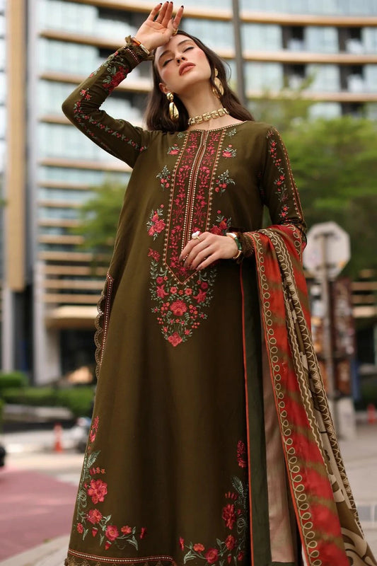 Charizma - Poshima Embroidered Peach Leather Collection Vol 1 - PSW6-05 - Unstitched