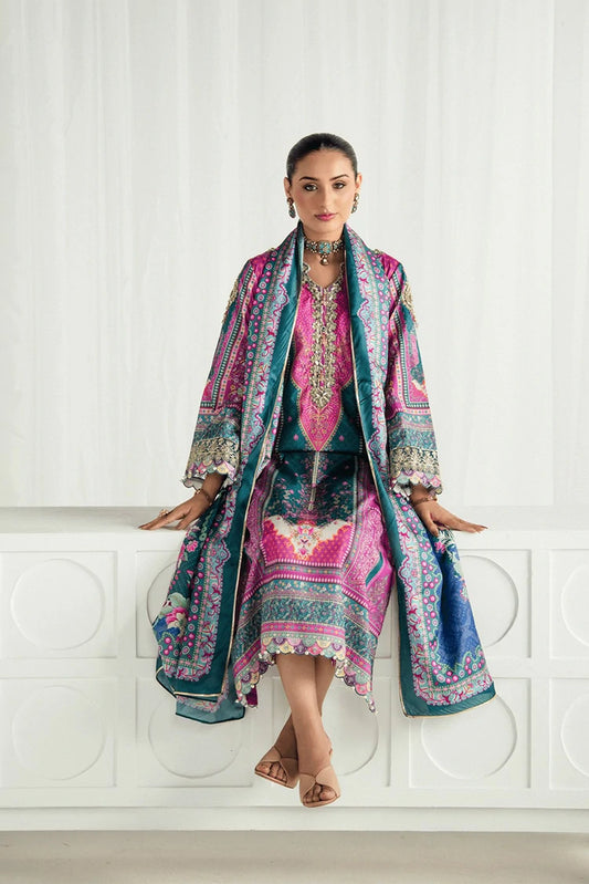 Gulaal - Aira Printed Silk - GS-11-Zeal - Unstitched