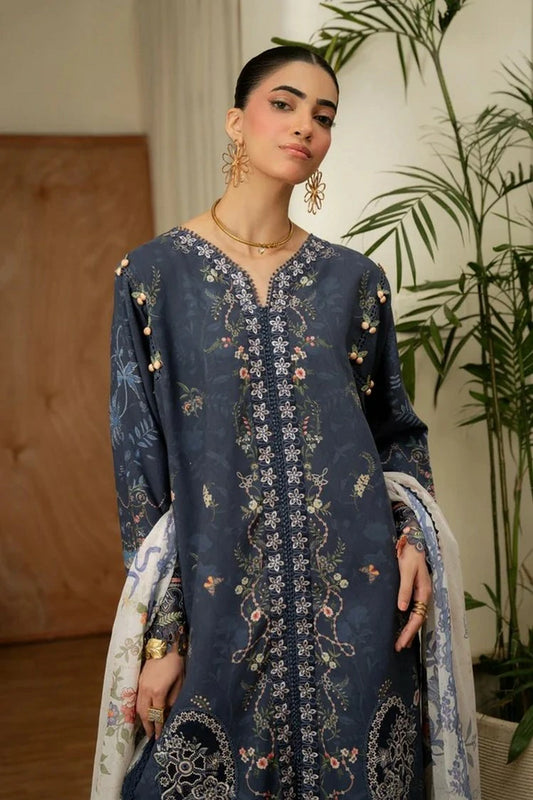 Aabyaan - Print Luxe Linen - AK-03-CELINE - Unstitched