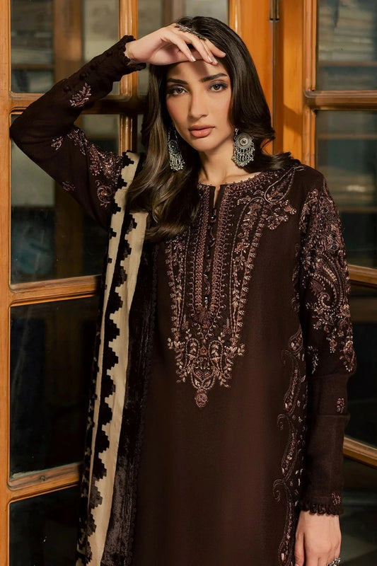 Nureh - Exclusive Embroidered Peach Leather Collection Vol 3 - NE-285 - Unstitched