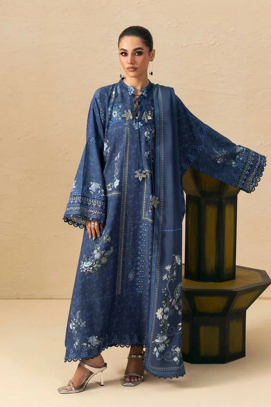 Qalamkar - QPrints Winter Collection - QPW-05 (B) Calina - Unstitched