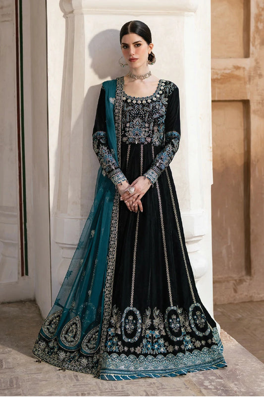Xenia - Mor Velvet Collection - D-01-DILZAAR - Unstitched