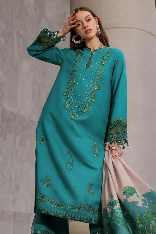 Charizma - Poshima Embroidered Peach Leather Collection Vol 3 - PSW6-21 - Unstitched