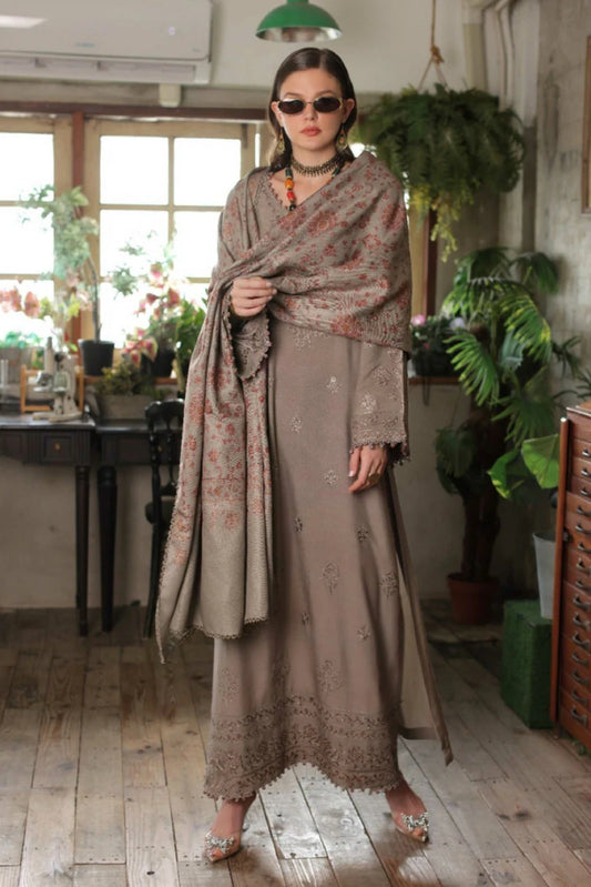 Noor by Saadia Asad - Noor Winter Embroidered Prinkhaas - Design-3A - Unstitched