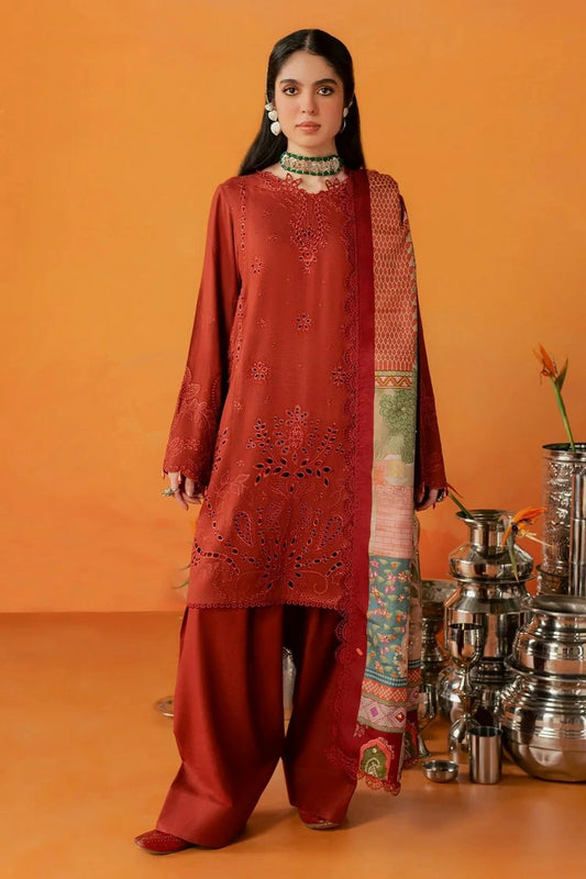 Nureh - Bazar Embroidered Peach Leather Collection Vol 1 - NE-292 - Unstitched