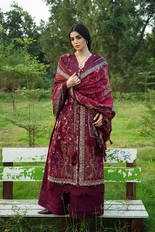 Elaf - Wilderness Pashmina Shawl Edit - EWR-2A ROWAN - Unstitched