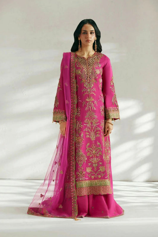 Vera - Wedding Festive Collection - 07-Ada Magenta Shirt Set - Unstitched