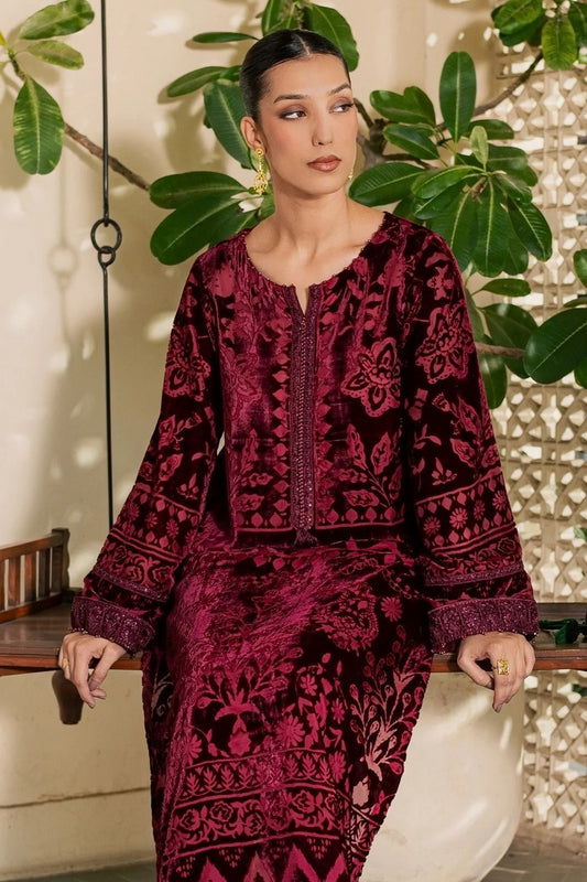 Nureh - Ballerina Embellished Velvet Palachi Collection Vol 1 - NU2-228 - Unstitched