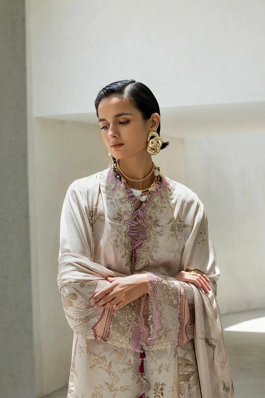 Sobia Nazir - Pure Silk Unstitched Collection - Design 01 - Unstitched