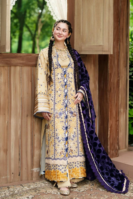 Maryam Hussain - Winter Shawl Collection - 02-Moonstone - Unstitched