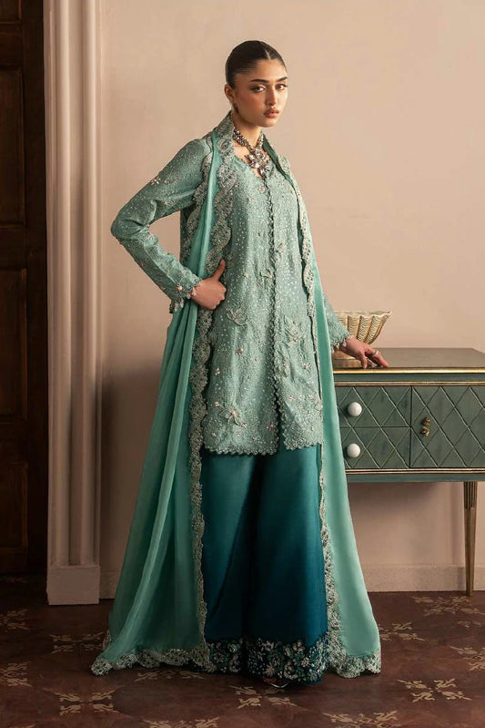Sadaf Fawad Khan - Roya Lumiere Silk Festive Collection - 06-Aqua Eclat - Unstitched