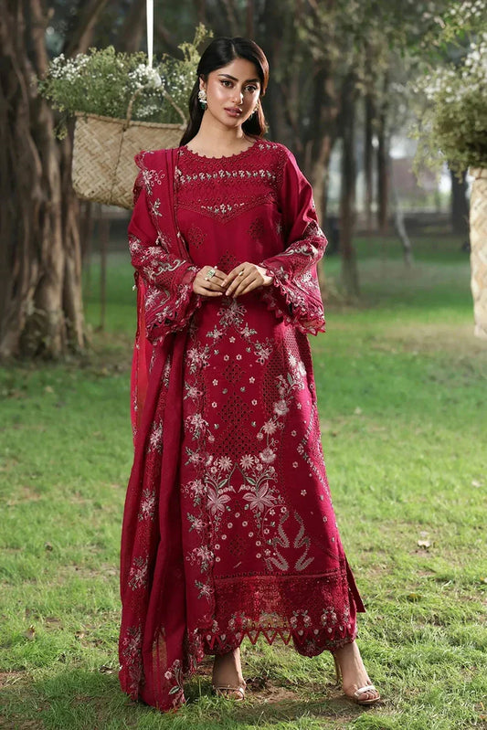 Sardinia - Tales of Petals Luxury Lawn Collection - 05-FLORAL FUCHSIA - Unstitched