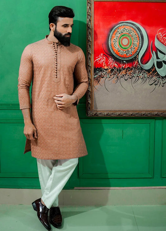 Label M - Chikankari Kurta Collection - Hazel Brown