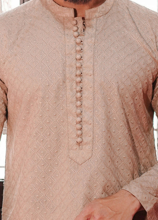 Label M - Chikankari Kurta Collection - Desert Sand