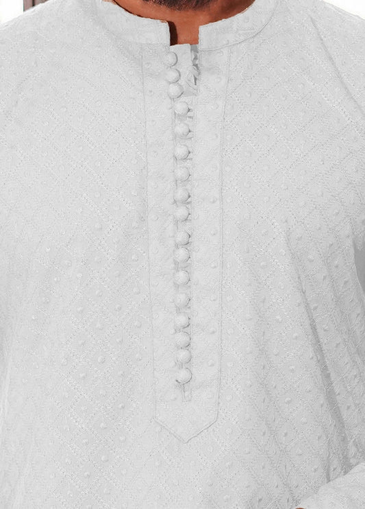Label M - Chikankari Kurta Collection - Off White
