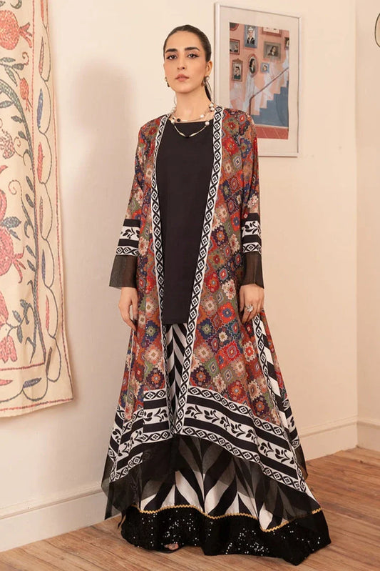 Picture of <!--bvv-->Stitch Vibes - Morganite RTW Collection - 2 PC - Geometric Shrug - Available at Raja Sahib