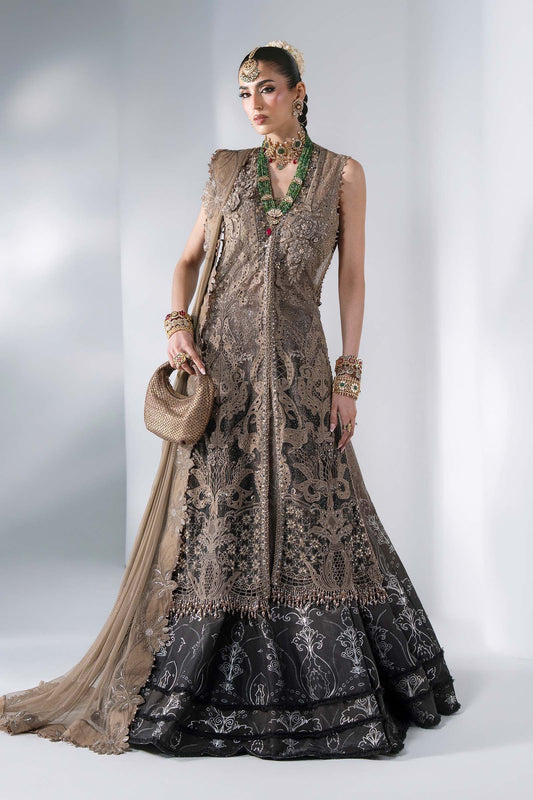 Maria B - Mbroidered Wedding Edition - 3 Piece Unstitched Embroidered Chiffon Suit