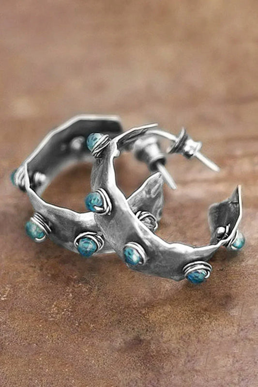 Blumoon - Vintage Hoop - Earrings - Silver