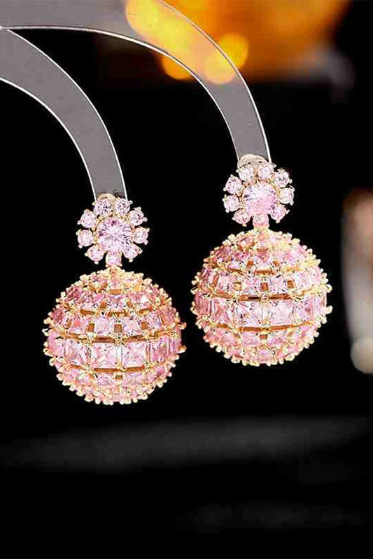 Blumoon - Elegant Pink Jhumka - Earrings - Pink