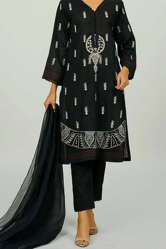 6Teen - 3 Piece - Embroidered Lawn Suit