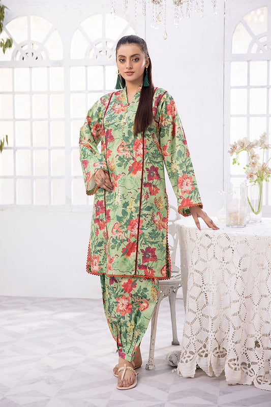 Ellena - 2-PC Unstitched Digital Printed Lawn Suit