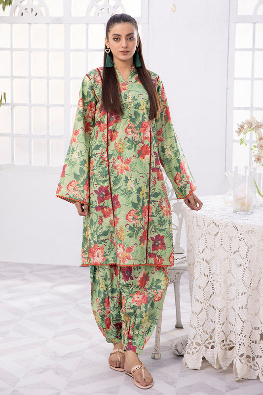 Ellena - 2-PC Unstitched Digital Printed Lawn Suit