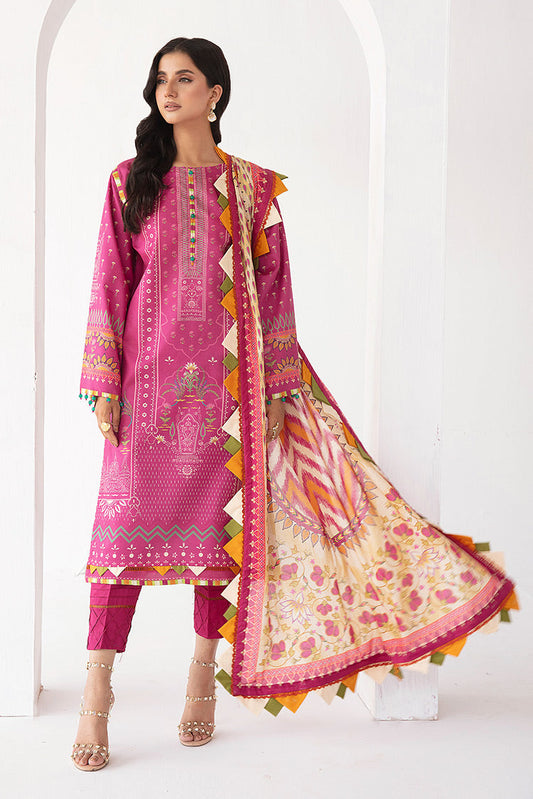 Ellena - 3-PC Unstitched Digital Printed Lawn Suit