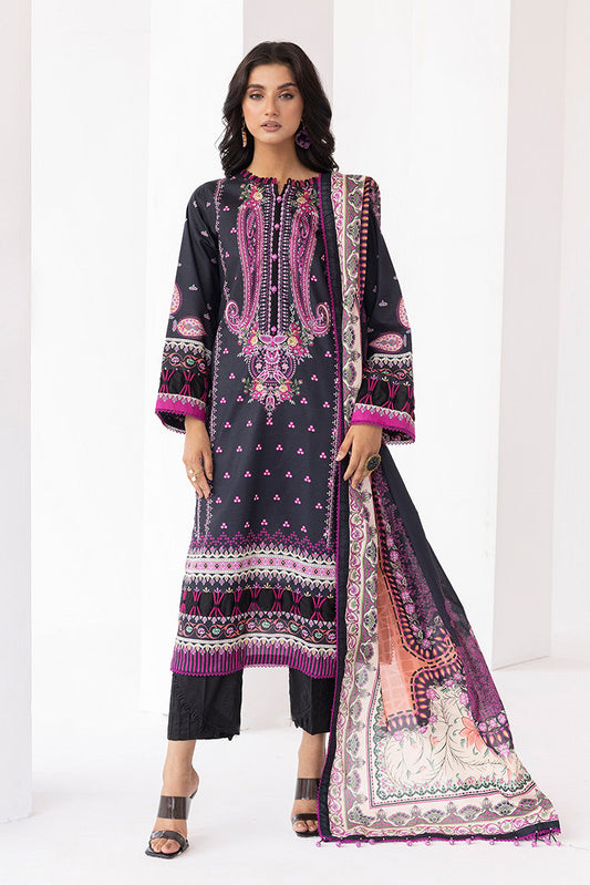 Ellena - 3-PC Unstitched Digital Printed Lawn Suit