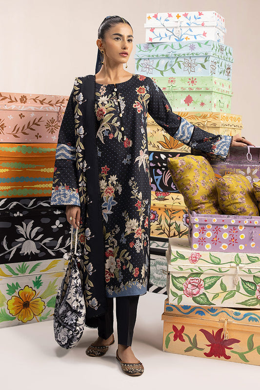 Ellena - 3-PC Unstitched Digital Printed Lawn Suit