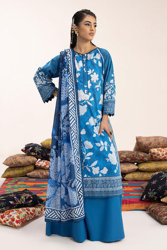 Ellena - 3-PC Unstitched Digital Printed Lawn Suit