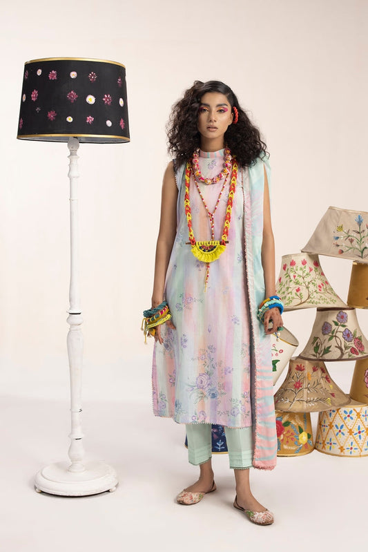 Ellena - 3-PC Unstitched Digital Printed Lawn Suit