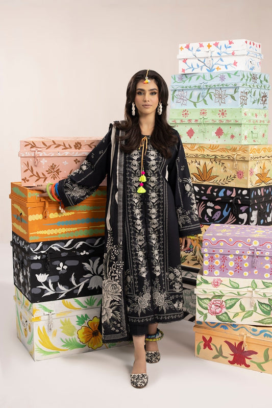Ellena - 3-PC Unstitched Digital Printed Lawn Suit