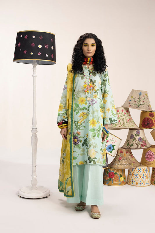 Ellena - 3-PC Unstitched Digital Printed Lawn Suit