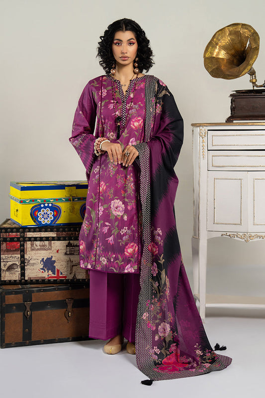 Ellena - 3-PC Unstitched Digital Printed Lawn Suit