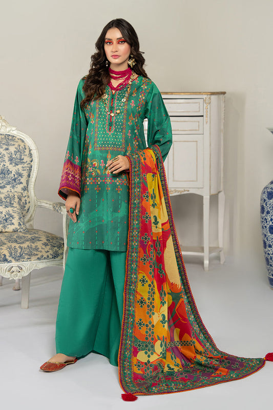 Ellena - 3-PC Unstitched Digital Printed Lawn Suit