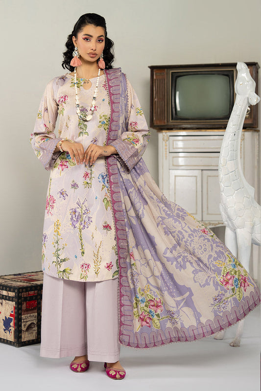 Ellena - 3-PC Unstitched Digital Printed Lawn Suit