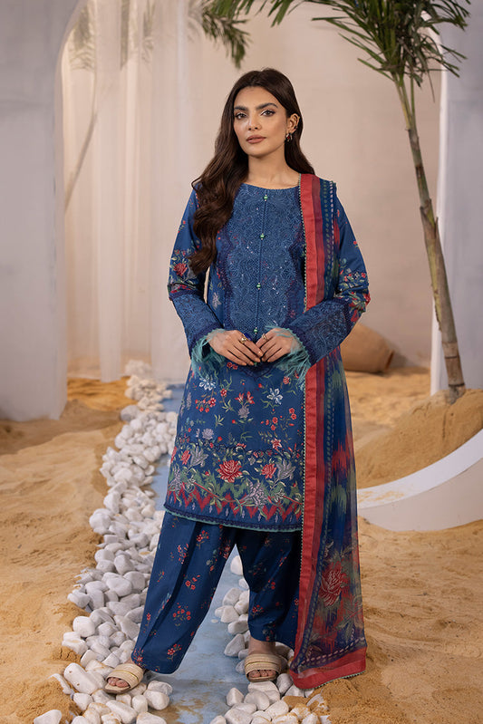Ellena - 3-PC Unstitched Digital Printed Lawn Suit