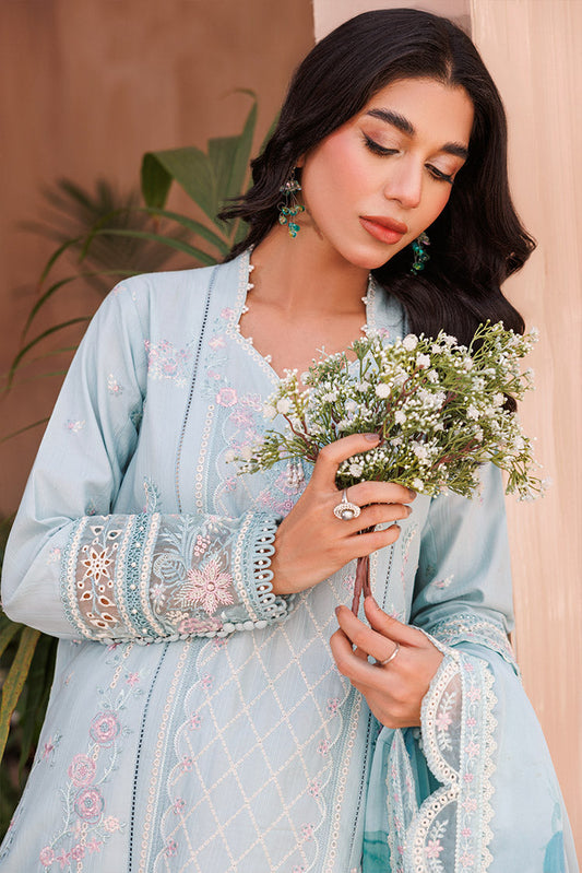 Ellena - 3-PC Unstitched Embroidered Chikankari Lawn Suit
