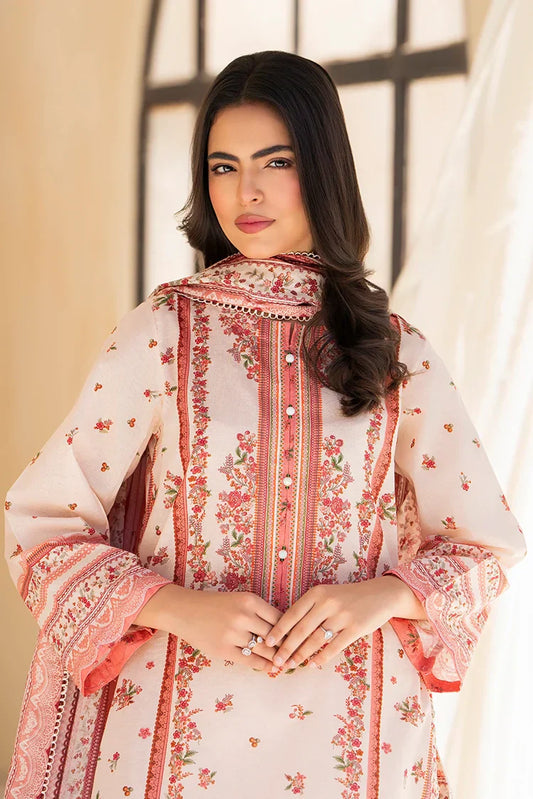 Picture of 3-PC Unstitched Printed Lawn Suit - Available at Raja Sahib