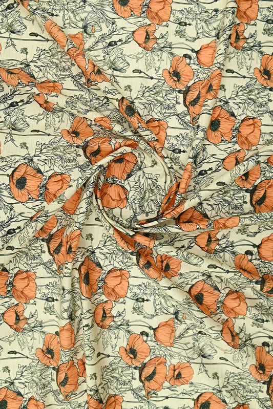 Picture of 1-PC Unstitched Printed Cambric Kurti - Available at Raja Sahib