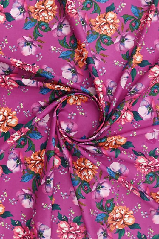 Picture of 1-PC Unstitched Printed Cambric Kurti - Available at Raja Sahib