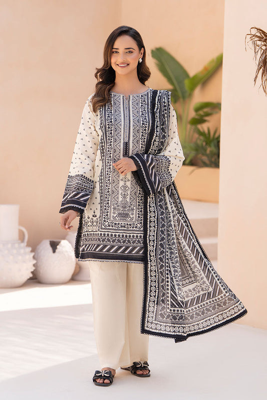 Ellena - 3-PC Unstitched Printed Lawn Suit